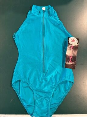 Adult M Zip-Front One-Piece Dancewear Leotard.